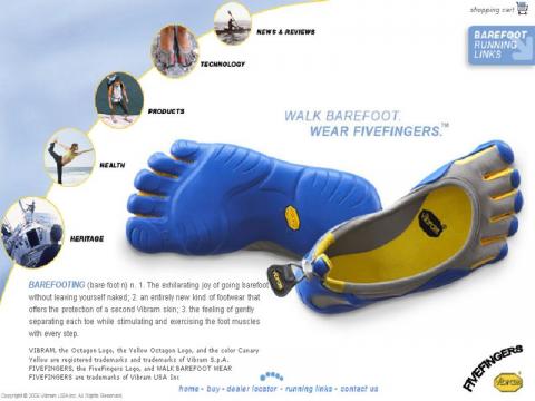 Five-fingers shoe