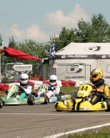 Karts on start line